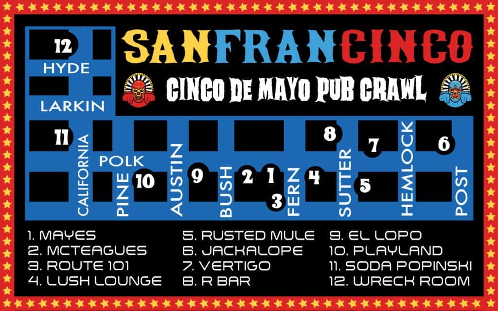 San Francisco Cinco De Mayo Pub Crawl Bars