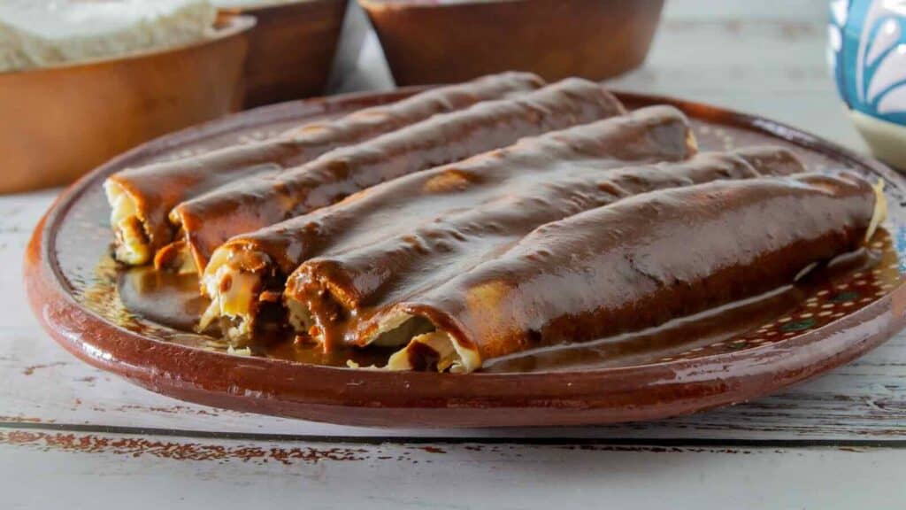 Enchiladas with Mole Poblano
